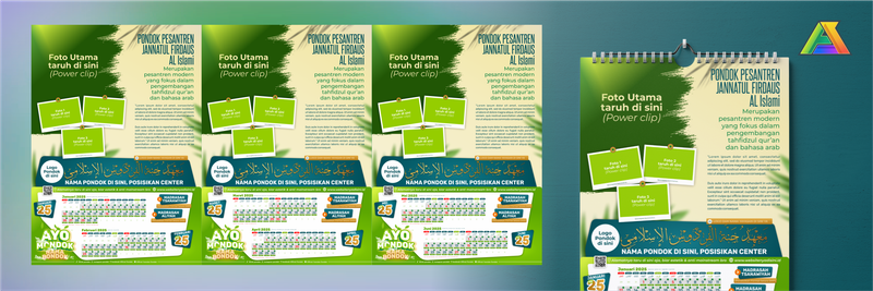 Highlight image 2 for Template Desain Kalender Pondok Pesantren 2025 Nuswapada