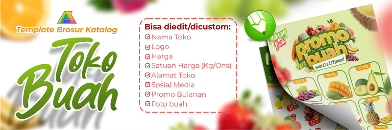 Highlight image 1 for Template Desain Katalog Buah Editable