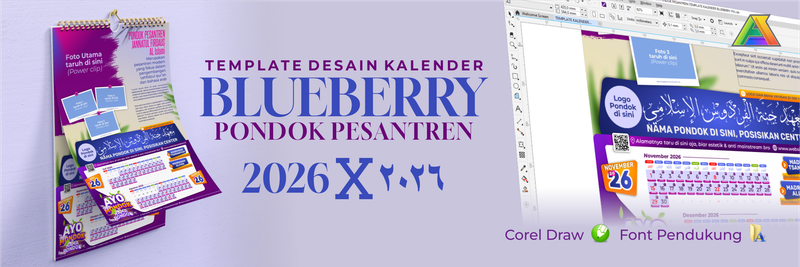 Highlight image for Template Desain Kalender 2026 untuk Pondok Pesantren Blueberry