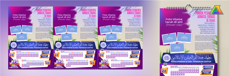 Highlight image for Template Desain Kalender 2026 untuk Pondok Pesantren Blueberry