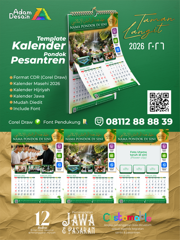 Highlight image for Template Desain Kalender 2026 Pondok Pesantren Taman Langit