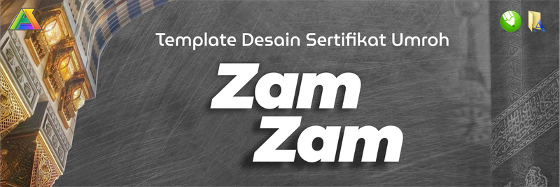 Highlight image 1 for Template Desain Sertifikat Umrah Zamzam