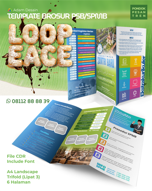Highlight image 1 for Template Desain Brosur SPMB Loopeace