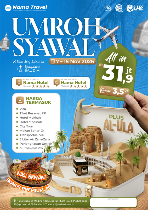 Highlight image 1 for Template Brosur Umroh Al-Ula