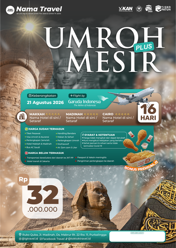Highlight image 1 for Template Brosur Umroh Plus Mesir