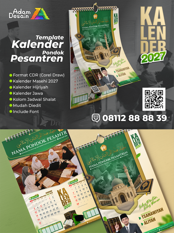 Highlight image 1 for Template Desain Kalender 2027 Pondok Pesantren CUCUMBER