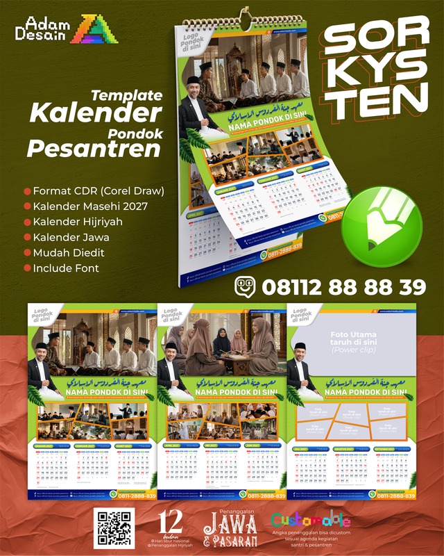 Highlight image for Template Desain Kalender 2027 Pondok Pesantren Sorkysten