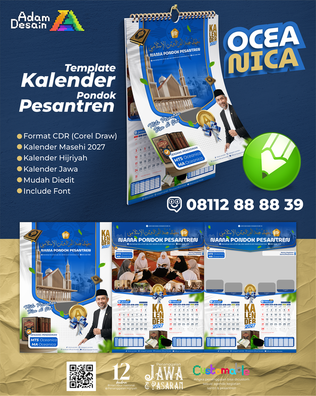 Highlight image for Template Desain Kalender 2027 Pondok Pesantren Oceanica
