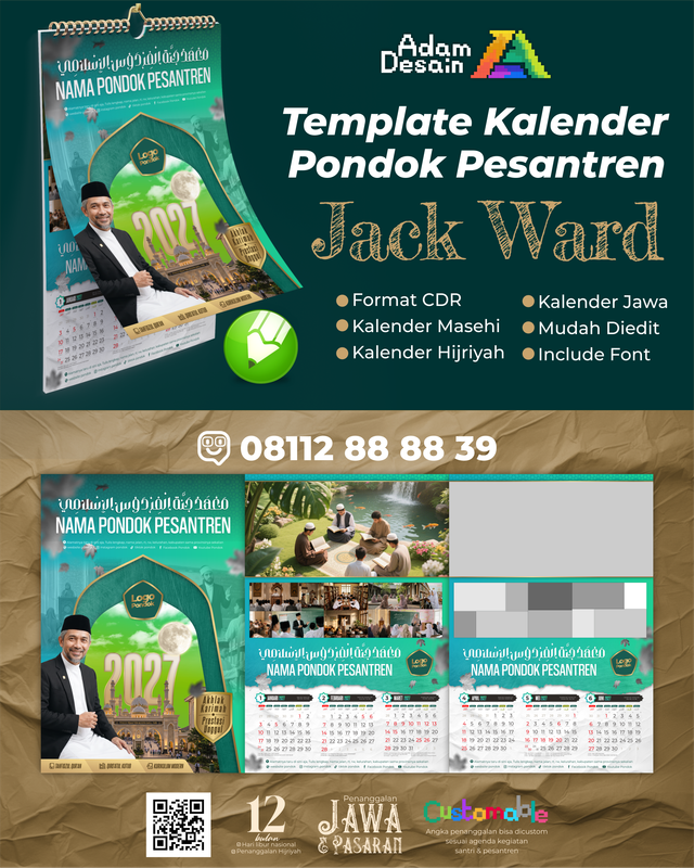Highlight image for Template Desain Kalender Pondok Pesantren 2027 Jack Ward