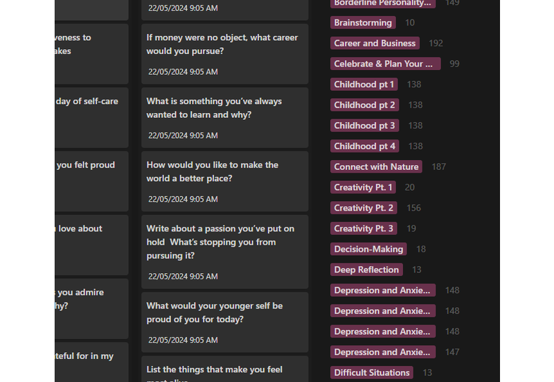 Highlight image for [Notion Template] 8800+ Journaling Prompts