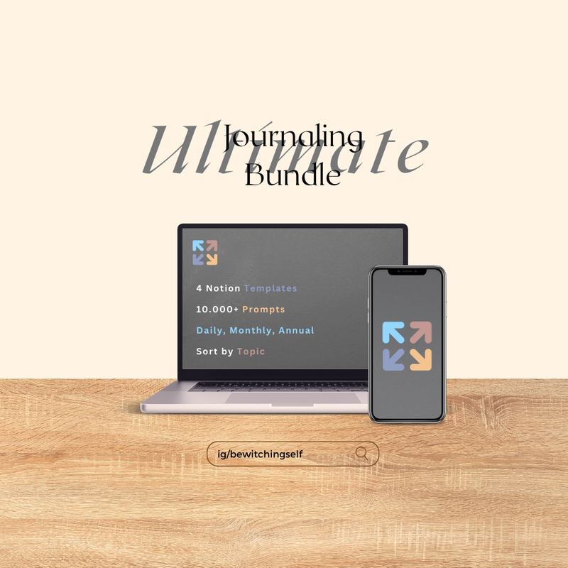 Highlight image for [Notion Template] Complete Journaling Bundle: 10.000+ Daily, Monthly, Annual & Guided Prompts for Reflection & Growth