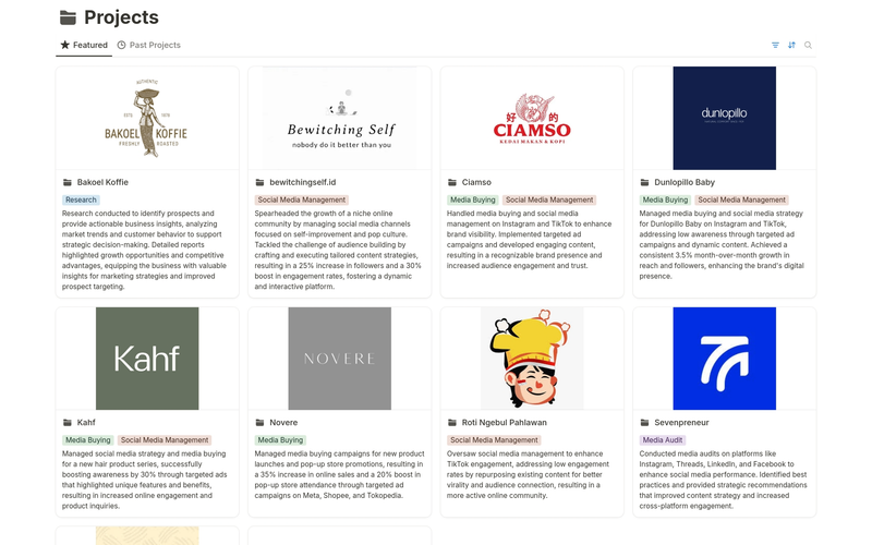 Highlight image 4 for [Notion Template] Project Portfolio, Resume & Case Study Dashboard: Showcase, Convince, Success