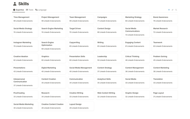Highlight image 5 for [Notion Template] Project Portfolio, Resume & Case Study Dashboard: Showcase, Convince, Success
