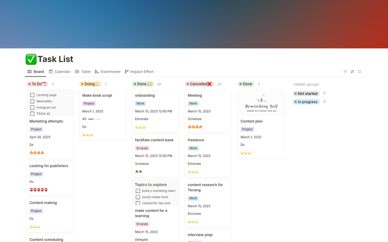 Highlight image 3 for [Notion Template] MasterFlow: The Ultimate Project & Task Manager, Plan, Track & Finish Projects