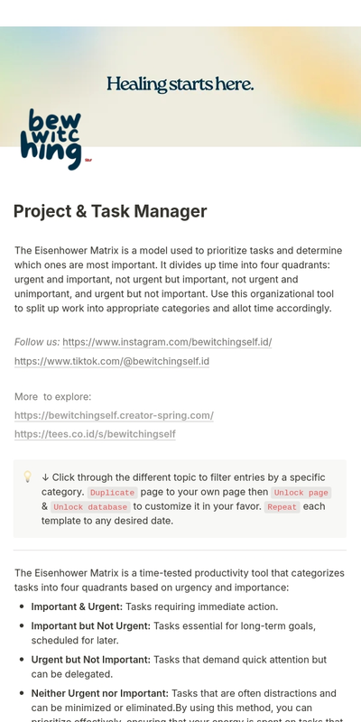 Highlight image 4 for [Notion Template] MasterFlow: The Ultimate Project & Task Manager, Plan, Track & Finish Projects