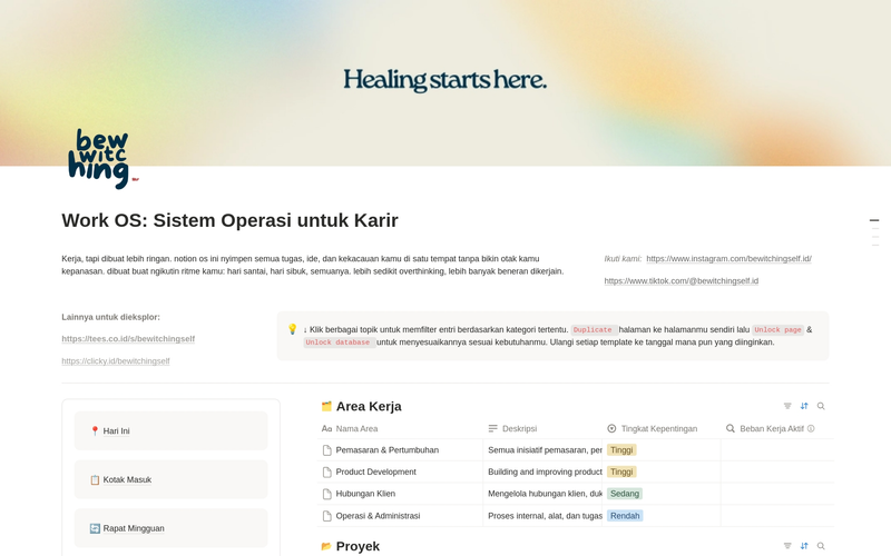 Highlight image for [Notion Template 2026] Work OS — Sistem Produktivitas All-in-One untuk Tugas, Proyek & Fokus
