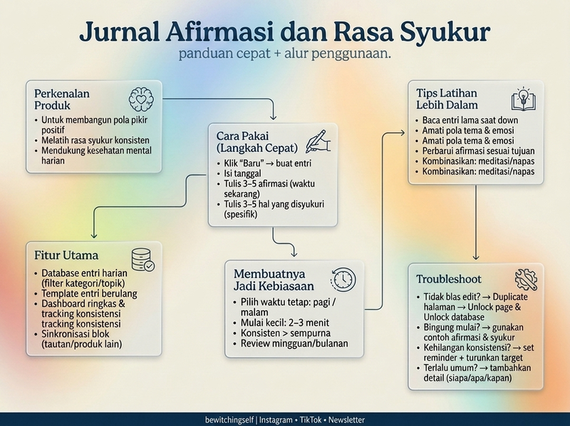 Highlight image for [Notion Template 2026] Catatan Afirmasi & Rasa Syukur: Habit, Mindset, Growth