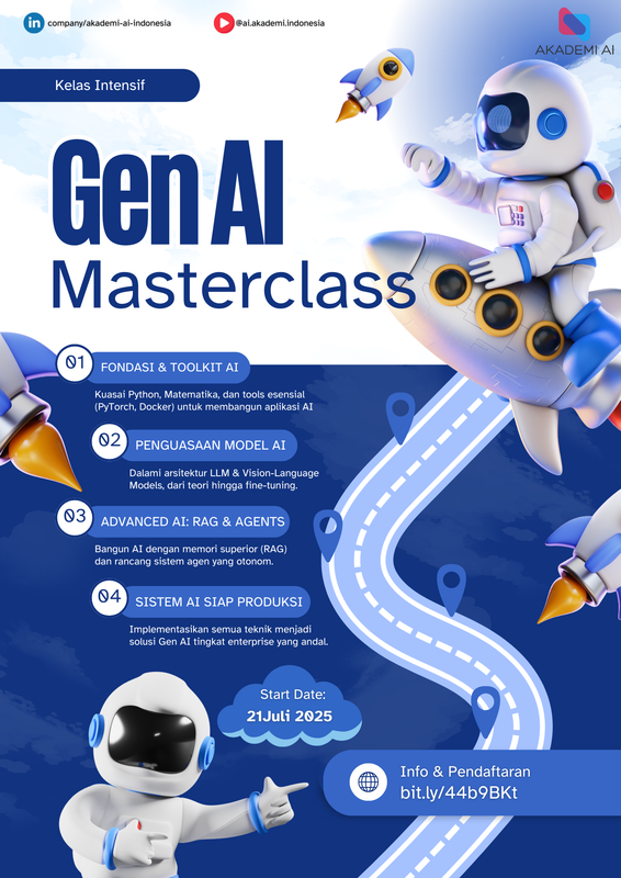 Highlight image 1 for GEN AI ENGINEERING MASTERCLASS: DARI PEMULA MENJADI AHLI (Batch 2)