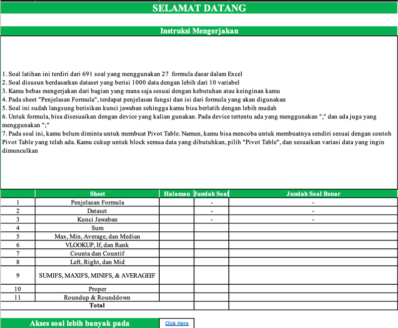 Highlight image for Jago Excel Kit: 3000+ Soal Latihan Excel & E-Book 239 Shortcuts Excel