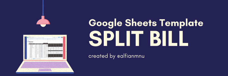 Highlight image for Split Bill up to 50 people - Google Sheets Template