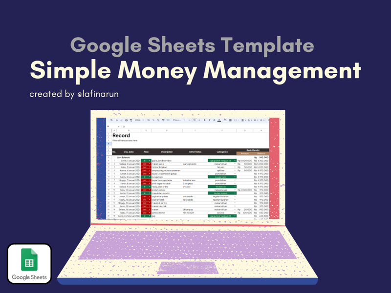 Highlight image for Simple Money Management - Google Sheets Template