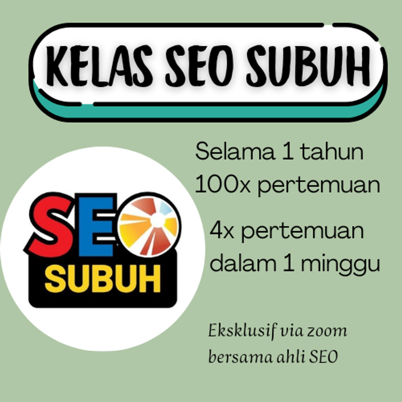 Highlight image 1 for Kelas SEO subuh premium