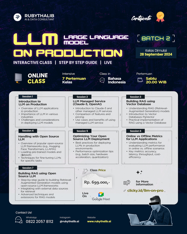 Highlight image 1 for [DISC. 20%] ONLINE CLASS MACHINE LEARNING + LLM ON PRODUCTION