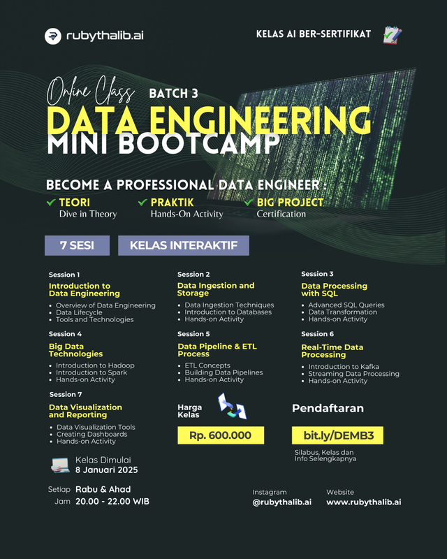 Highlight image 1 for Data Engineering Mini Bootcamp - Batch 3