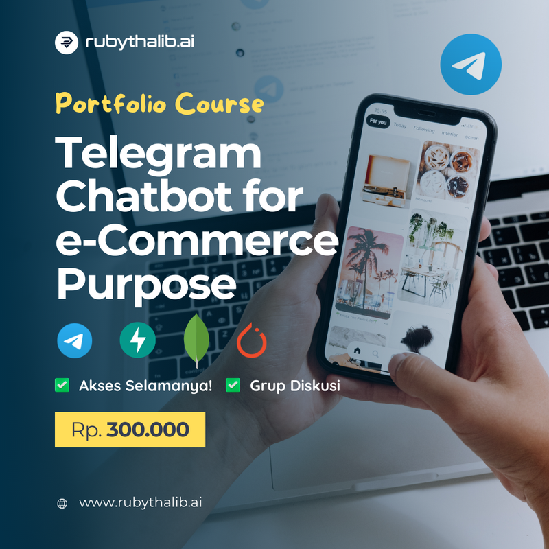Highlight image for Portfolio Course : Telegram Chatbot for e-Commerce Purpose