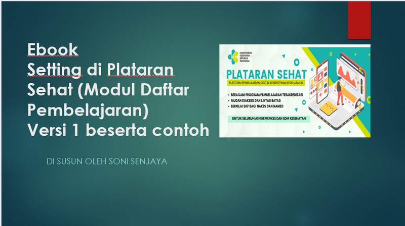 Highlight image for Ebook Setting di Plataran Sehat (Modul Daftar Pembelajaran) Versi 1 beserta contoh