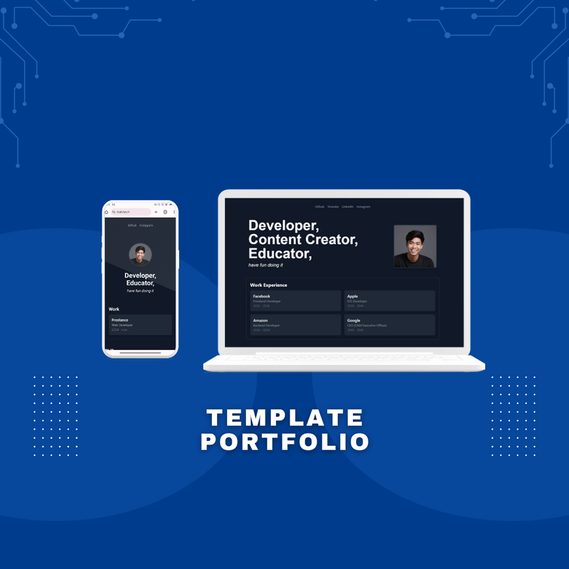 Template Web Portfolio: dibuat dengan TailwindCSS