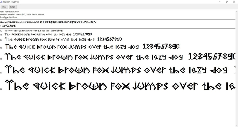 Highlight image for (Gratis) Font Rigaria 