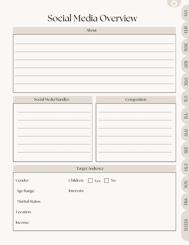 Highlight image for Social Media Post Planner (Printable and Editable)