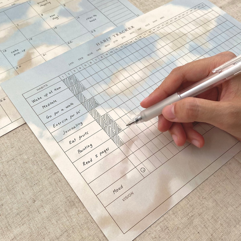 Highlight image 4 for Aesthetic Planner | Printable Planner and Habit Tracker Bundle