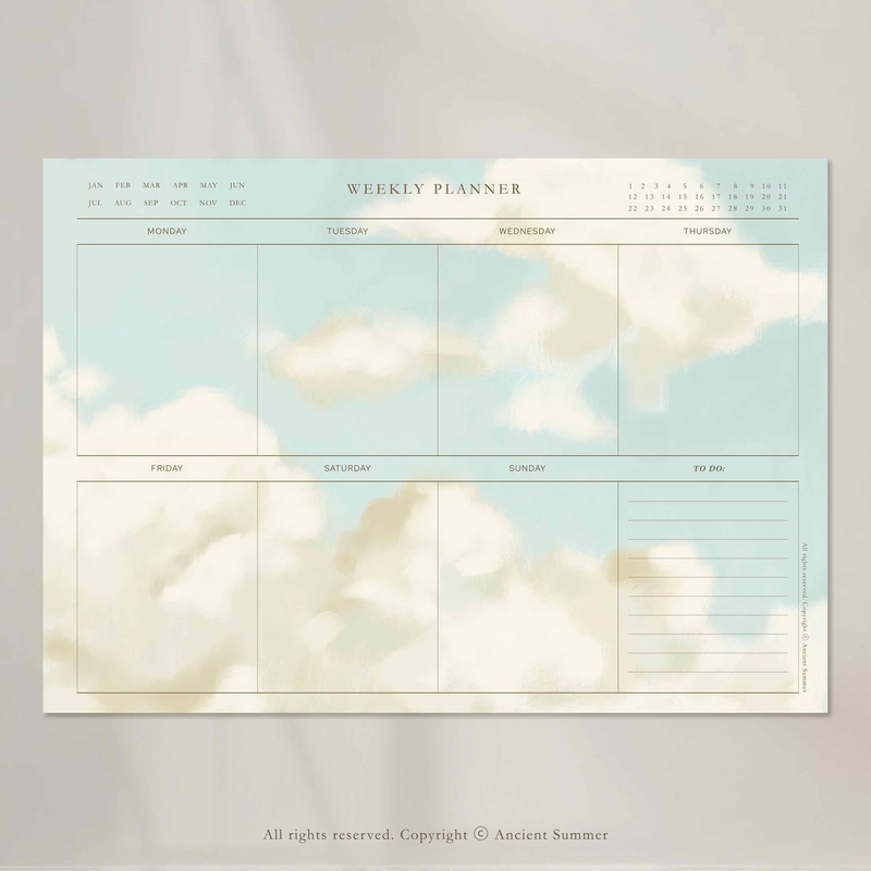Highlight image 8 for Aesthetic Planner | Printable Planner and Habit Tracker Bundle