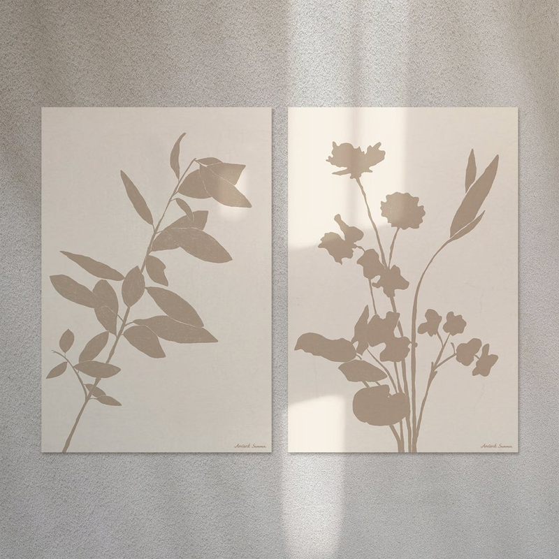 Highlight image 2 for SUNFLORA Abstract Botanical Wall Art |  Digital Download ( Set of 2 Print)