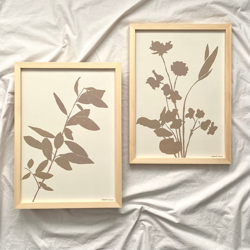 Highlight image 3 for SUNFLORA Abstract Botanical Wall Art |  Digital Download ( Set of 2 Print)