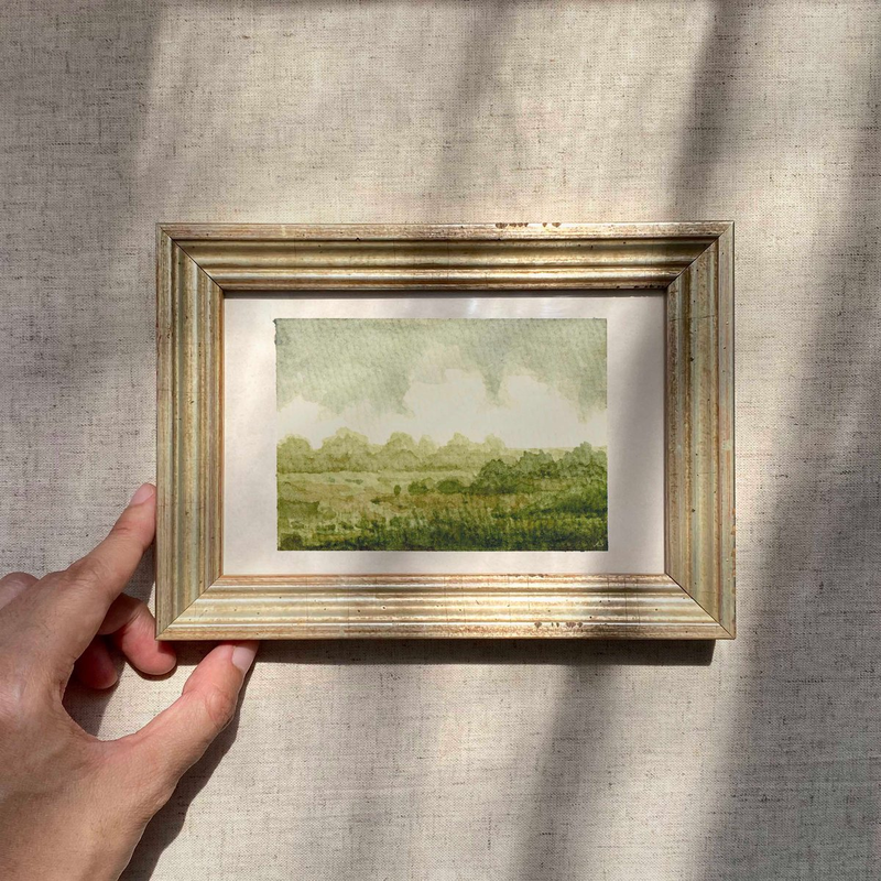 Highlight image 3 for Landscape Studies 01 - Mini Landscape Painting | Printable Original Watercolor Art (Digital Download)