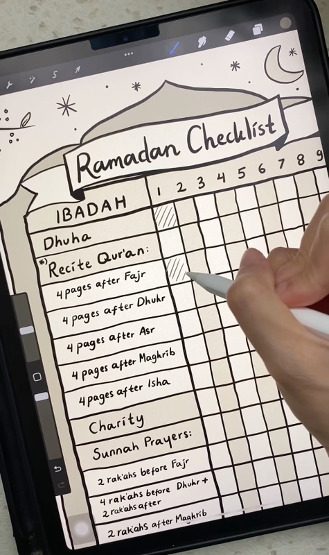 Highlight image for Ramadhan Planner | Printable Ramadhan Checklist