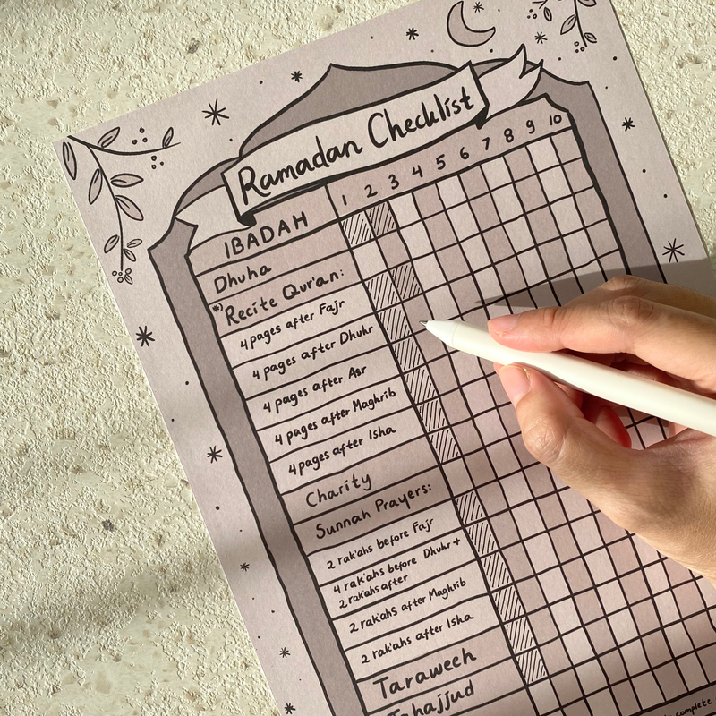 Highlight image for Ramadhan Planner | Printable Ramadhan Checklist