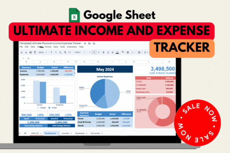 Highlight image for [Template] Ultimate Personal Income Expenses Tracker