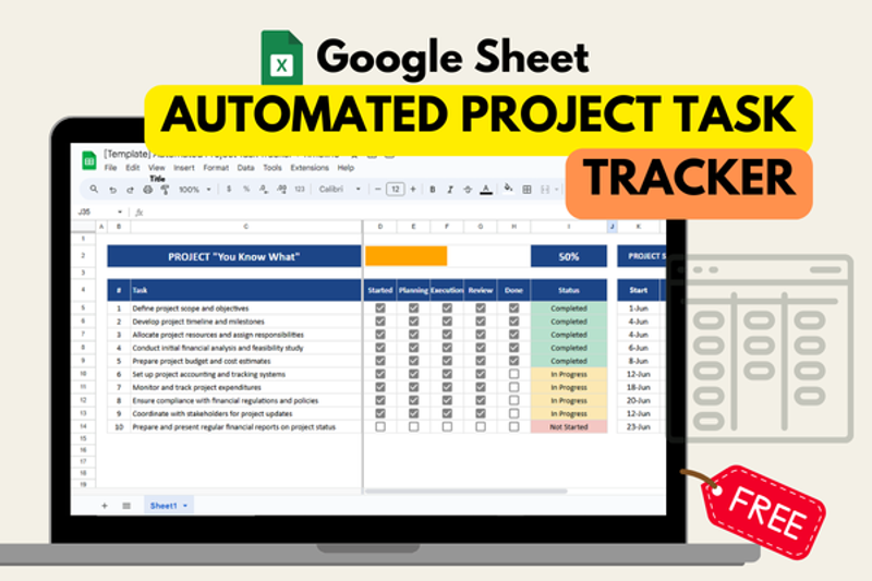 Highlight image 1 for [Template] Project Task Tracker Template