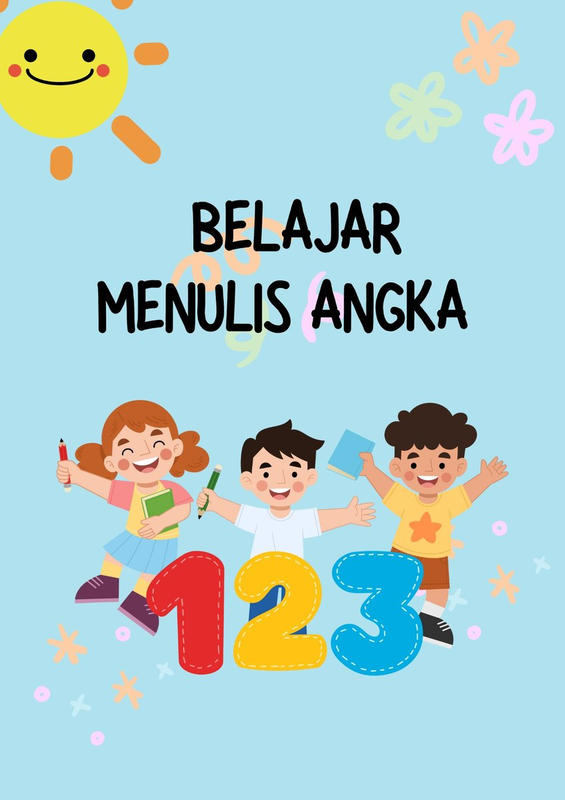Highlight image for Printable Worksheet - Belajar Menulis Angka