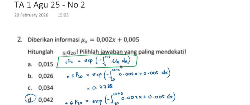 Highlight image for Jawaban Ujian Metode Statistika (A50/TA1)