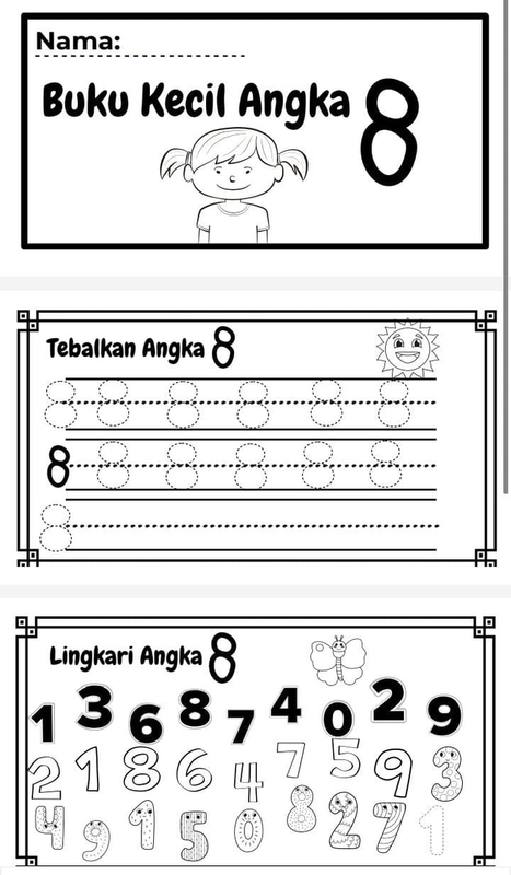 Highlight image 2 for Satu Paket Ebook Berisi 9 Buah Buku Belajar Angka untuk Anak Usia 2-6 Tahun