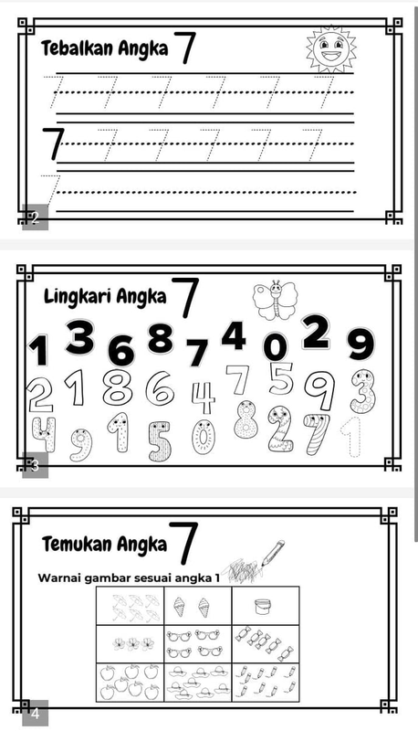 Highlight image 4 for Satu Paket Ebook Berisi 9 Buah Buku Belajar Angka untuk Anak Usia 2-6 Tahun