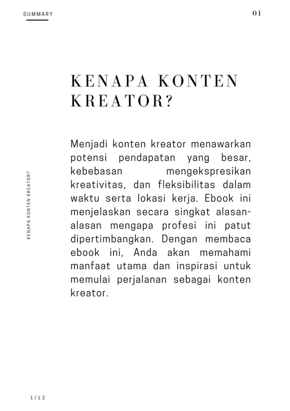Highlight image for [GRATIS] E-book Alasan Kamu Jadi Konten Kreator