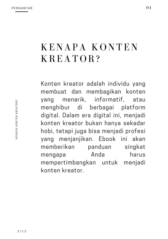 Highlight image for [GRATIS] E-book Alasan Kamu Jadi Konten Kreator