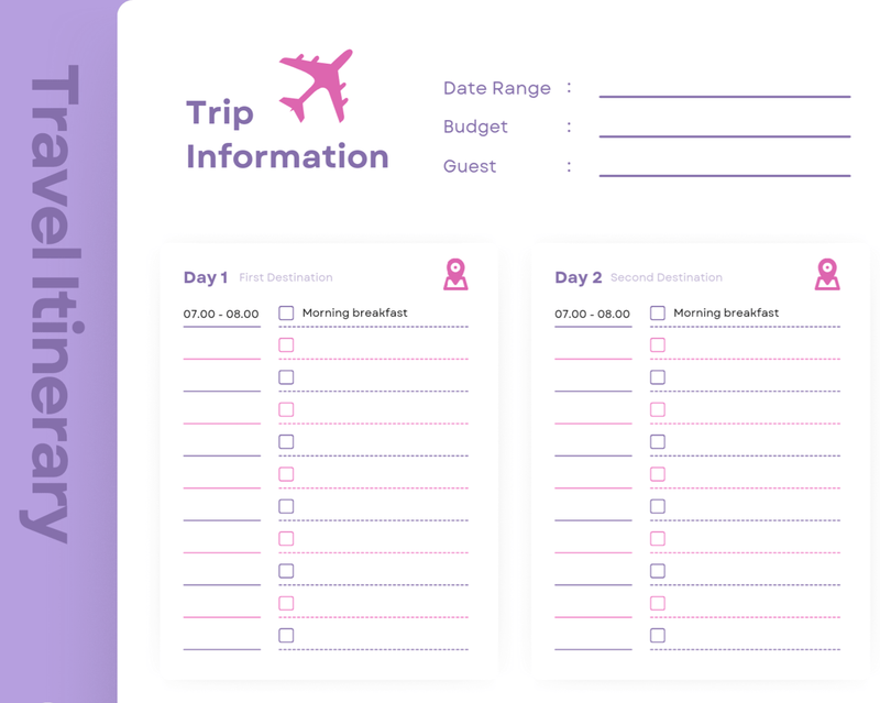 Highlight image for [GRATIS] Template Itinerary Traveling PDF