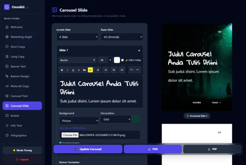 Fitur Carousel